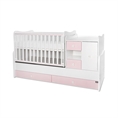 Bed MiniMAX NEW white+orchid pink /mattress base - level 2/